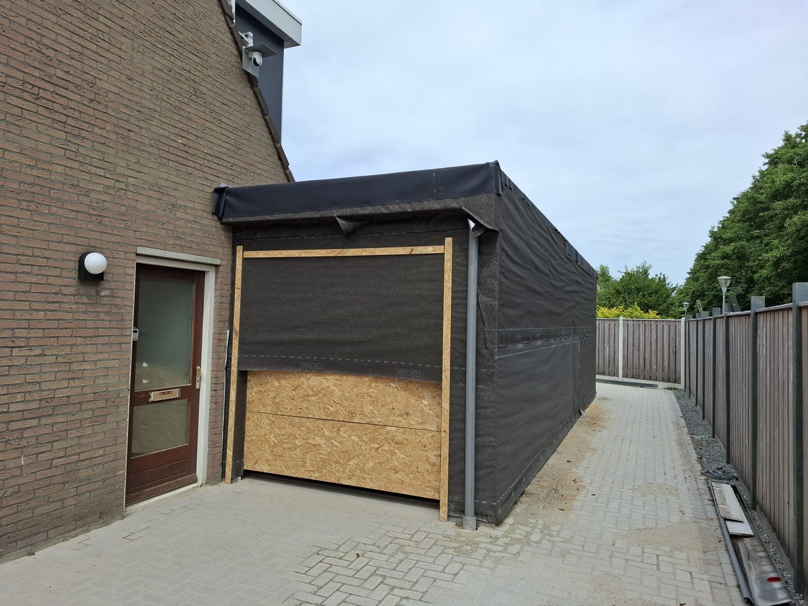 HSB-casco van een multifunctionele garage in Hoogezand